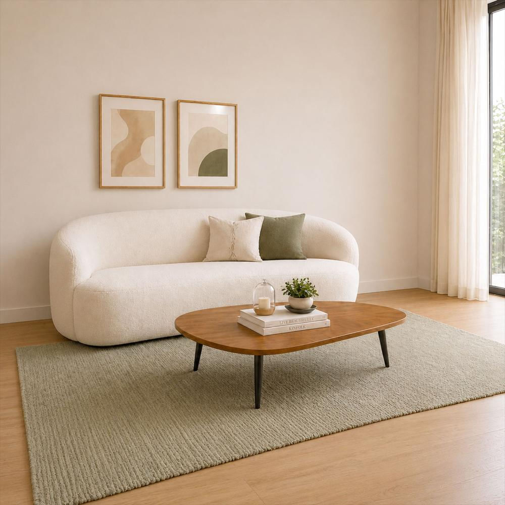 Sala Sofá Boom 72X170x80cm + Mesa Centro Tik Blancoovejo/Amaretto img #1