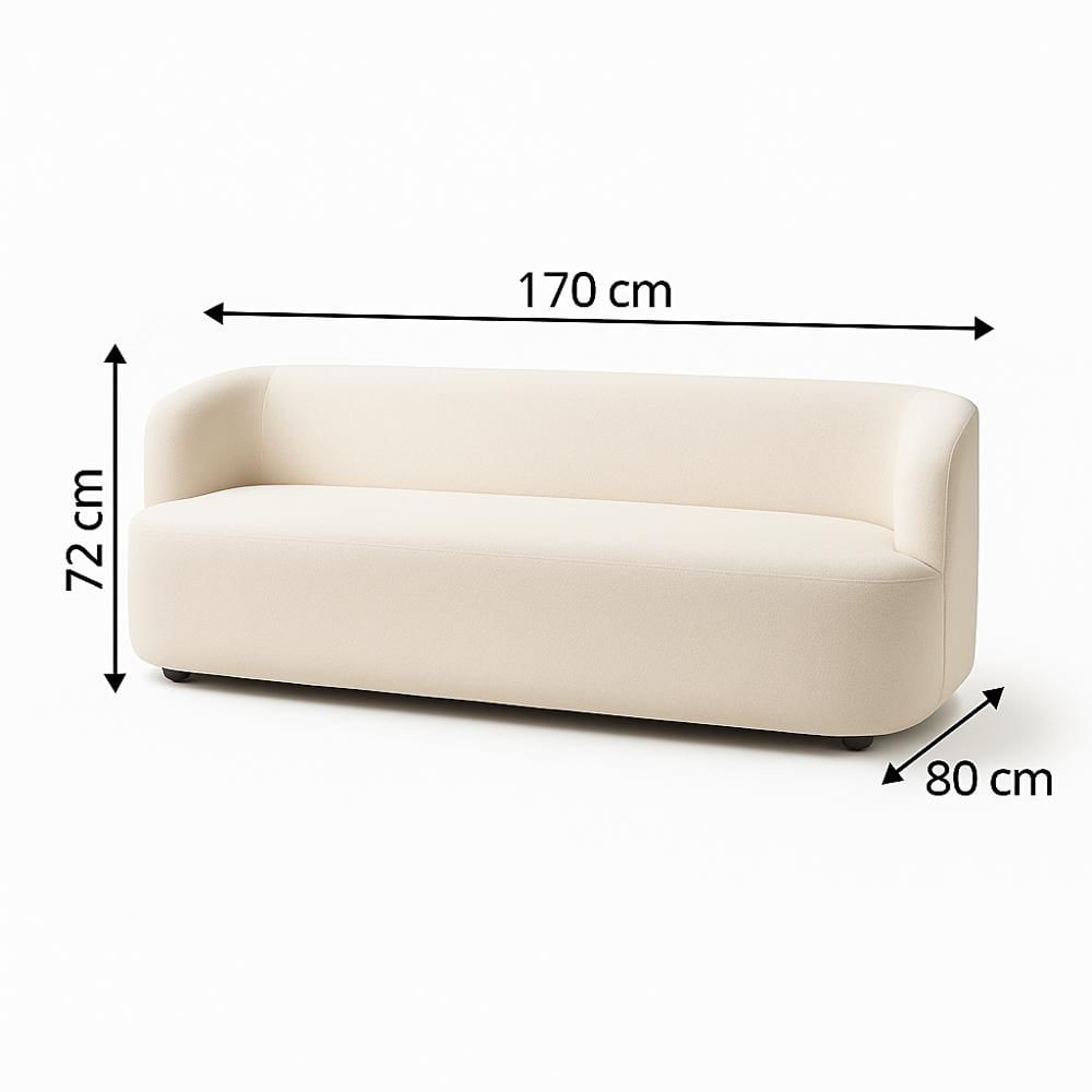 Sala Sofá Boom 72X170x80cm + Mesa Centro Tik Blancoovejo/Amaretto img #3