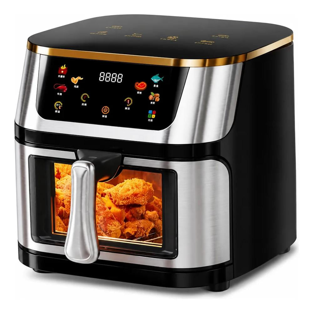 Freidora De Aire Sin Aceite 12L Clickhome, Digital Plateado img #1
