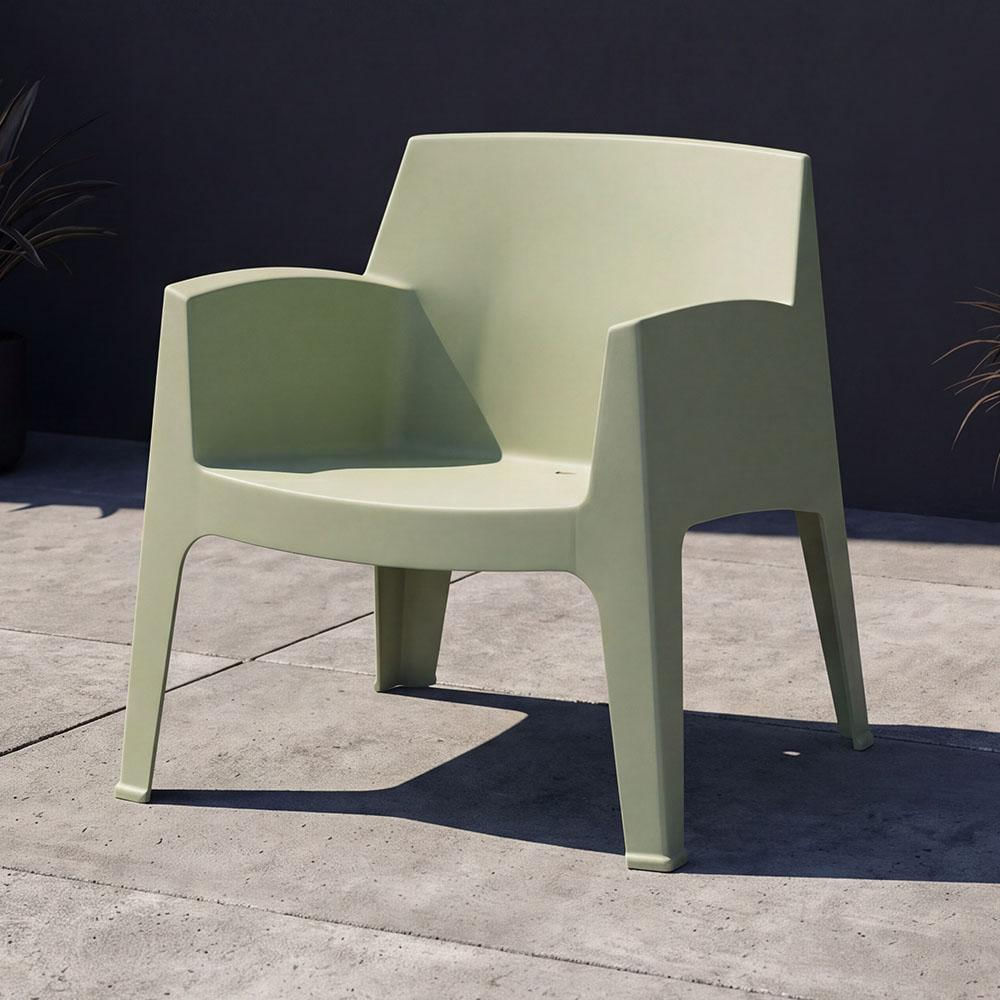 Silla Lounge Coron, Verde, Con Diseño Robusto Y Minimalista img #2