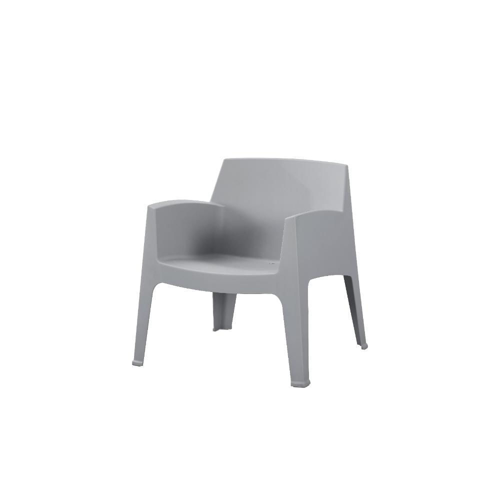 Silla Lounge Coron, Gris, Con Diseño Robusto Y Minimalista img #1