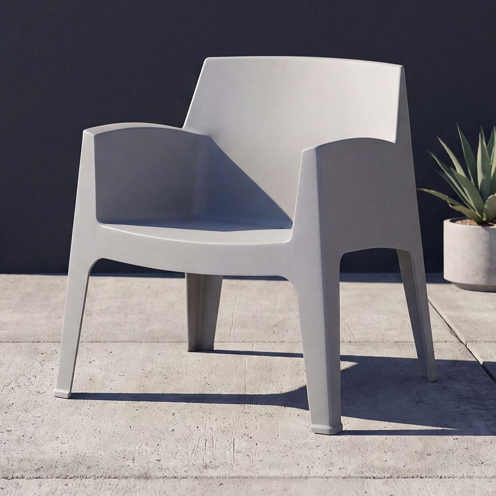 Silla Lounge Coron, Gris, Con Diseño Robusto Y Minimalista img #2