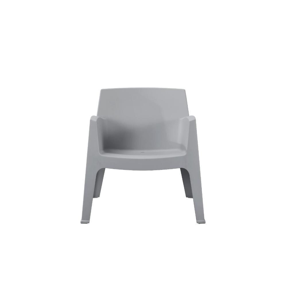 Silla Lounge Coron, Gris, Con Diseño Robusto Y Minimalista img #3