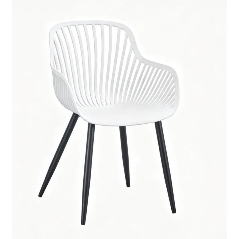 Silla Victoria, Blanco, Con Espaldar Minimalista Y Diseño Moderno img #1