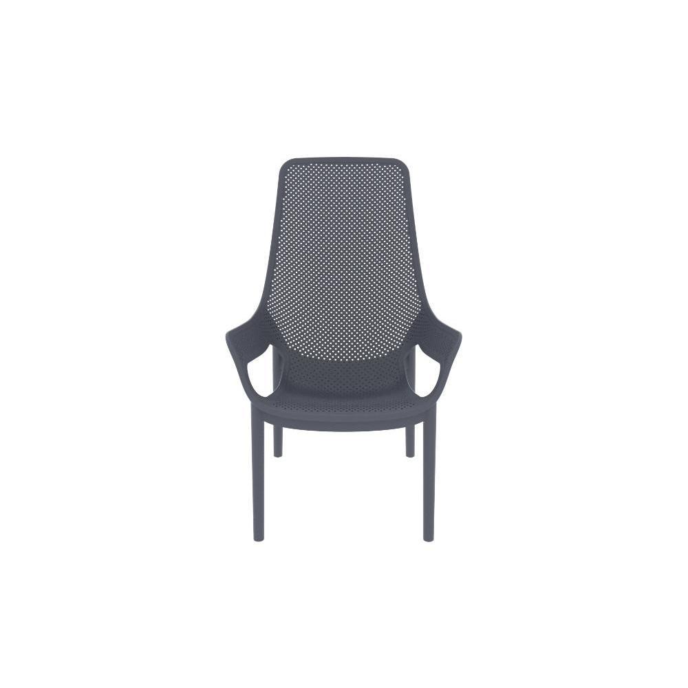 Silla Lounge Mayorca Gris Oscuro Con Espaldar Y Reposa Brazos img #3
