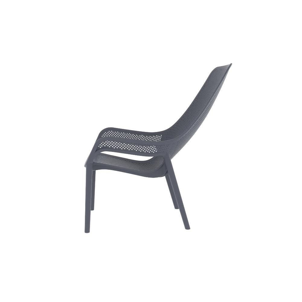 Silla Lounge Mayorca Gris Oscuro Con Espaldar Y Reposa Brazos img #4