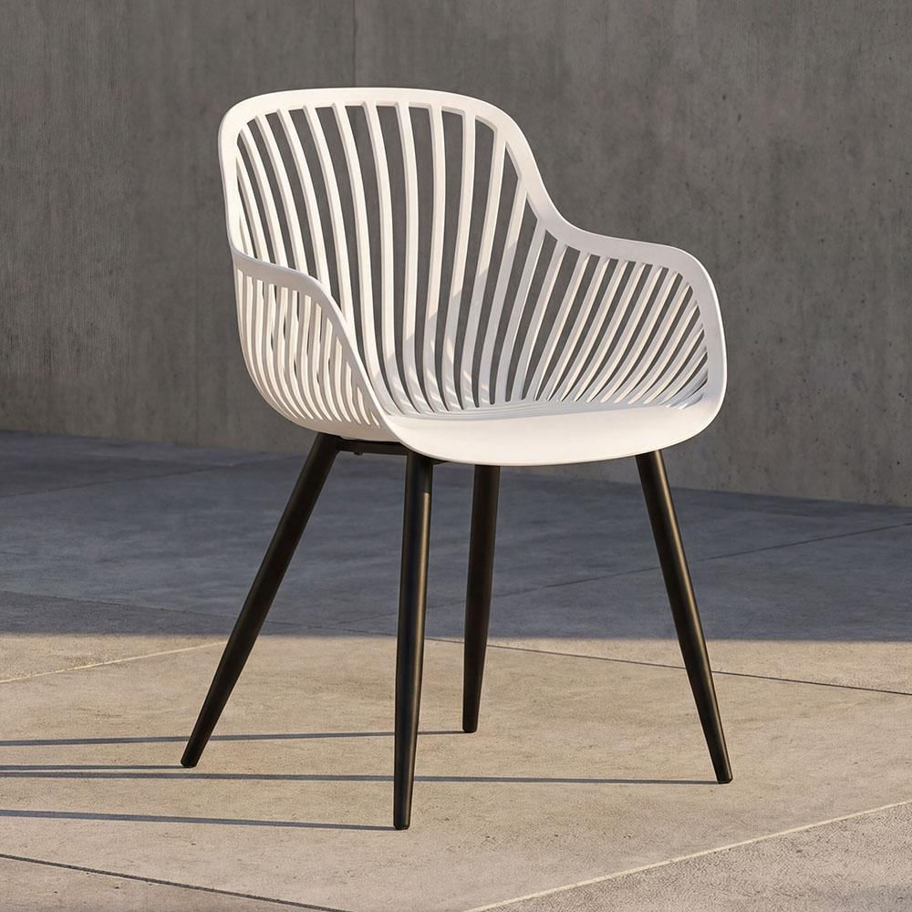 Silla Victoria, Blanco, Con Espaldar Minimalista Y Diseño Moderno img #2