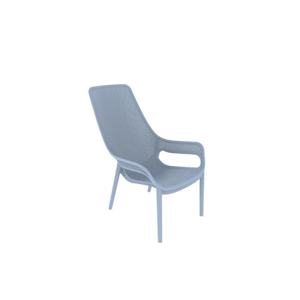 Silla Lounge Mayorca Azul Claro Con Espaldar Y Reposa Brazos img #1