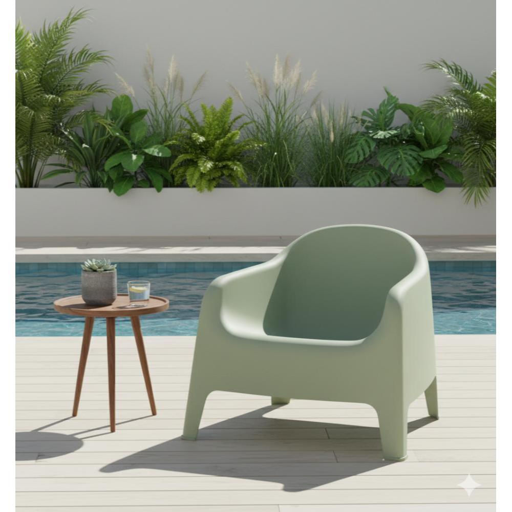 Silla Lounge Sun, Verdematcha, Cómoda Para Terraza O Jardín img #2