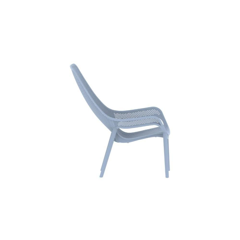 Silla Lounge Mayorca Azul Claro Con Espaldar Y Reposa Brazos img #4