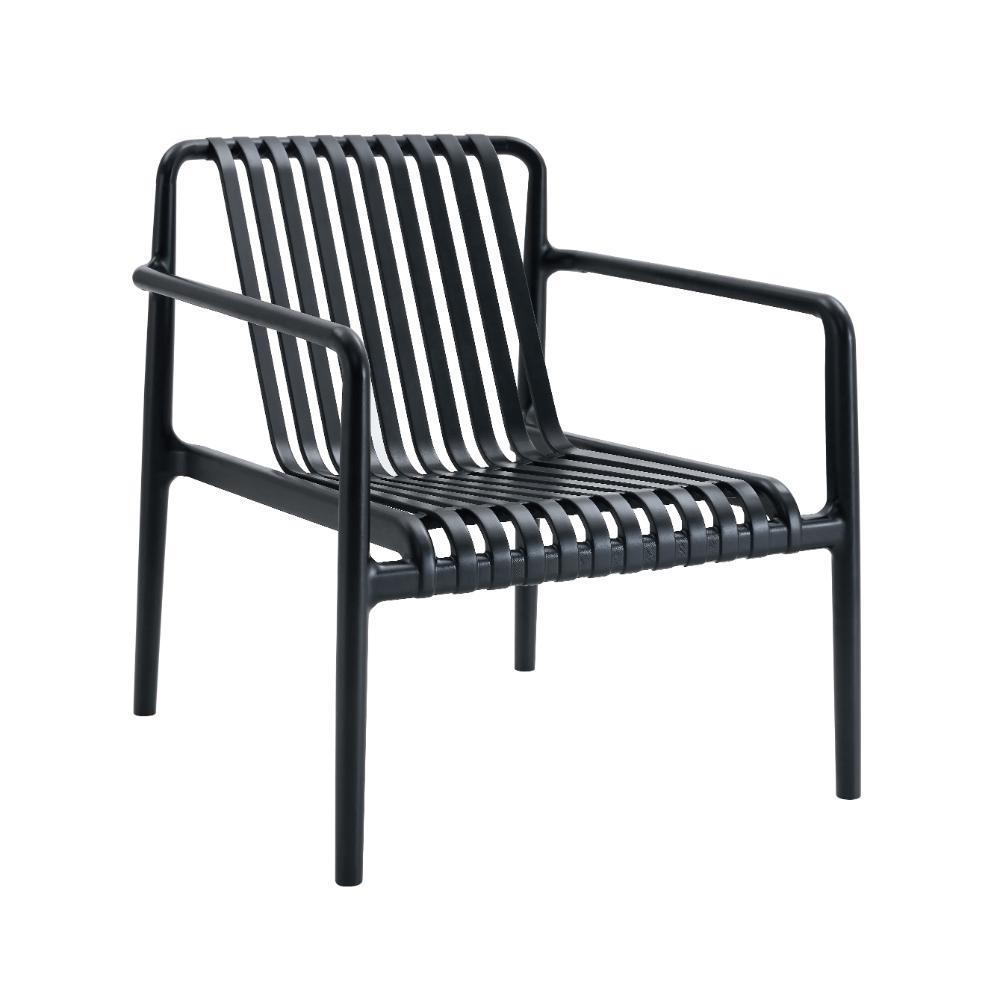 Silla Lounge Parma Negro Con Espaldar Y Diseño Moderno img #1