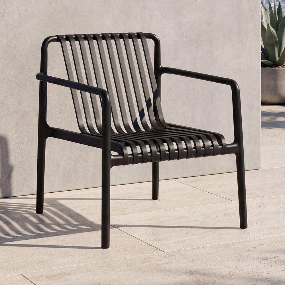 Silla Lounge Parma Negro Con Espaldar Y Diseño Moderno img #2