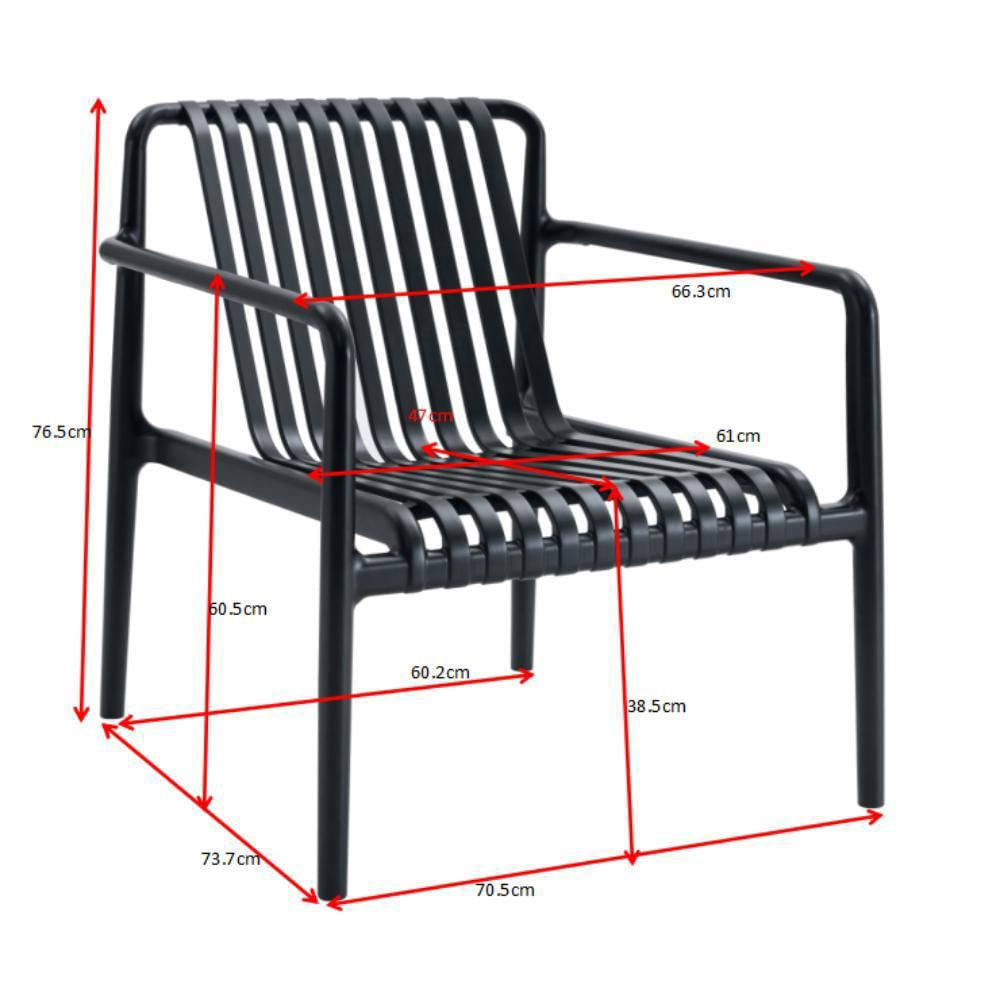 Silla Lounge Parma Negro Con Espaldar Y Diseño Moderno img #4