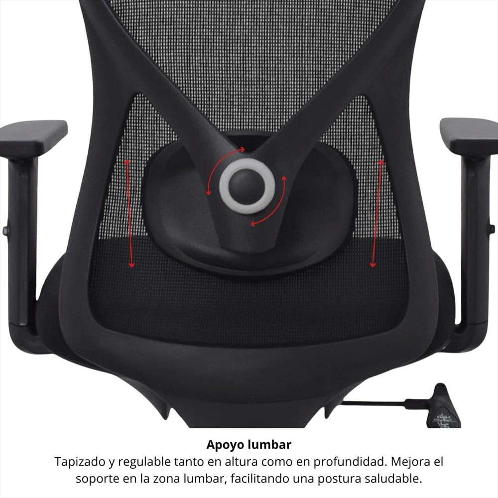 Silla De Oficina Ergonomica Burgo Presidente Negro img #3