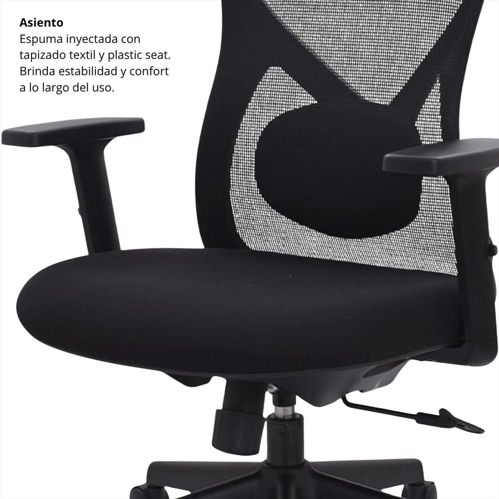Silla De Oficina Ergonomica Burgo Presidente Negro img #4