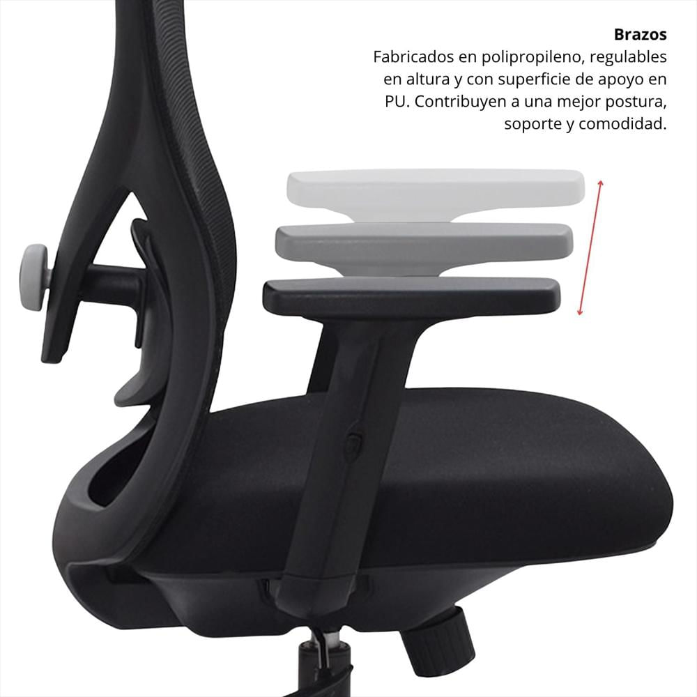 Silla De Oficina Ergonomica Burgo Presidente Negro img #5