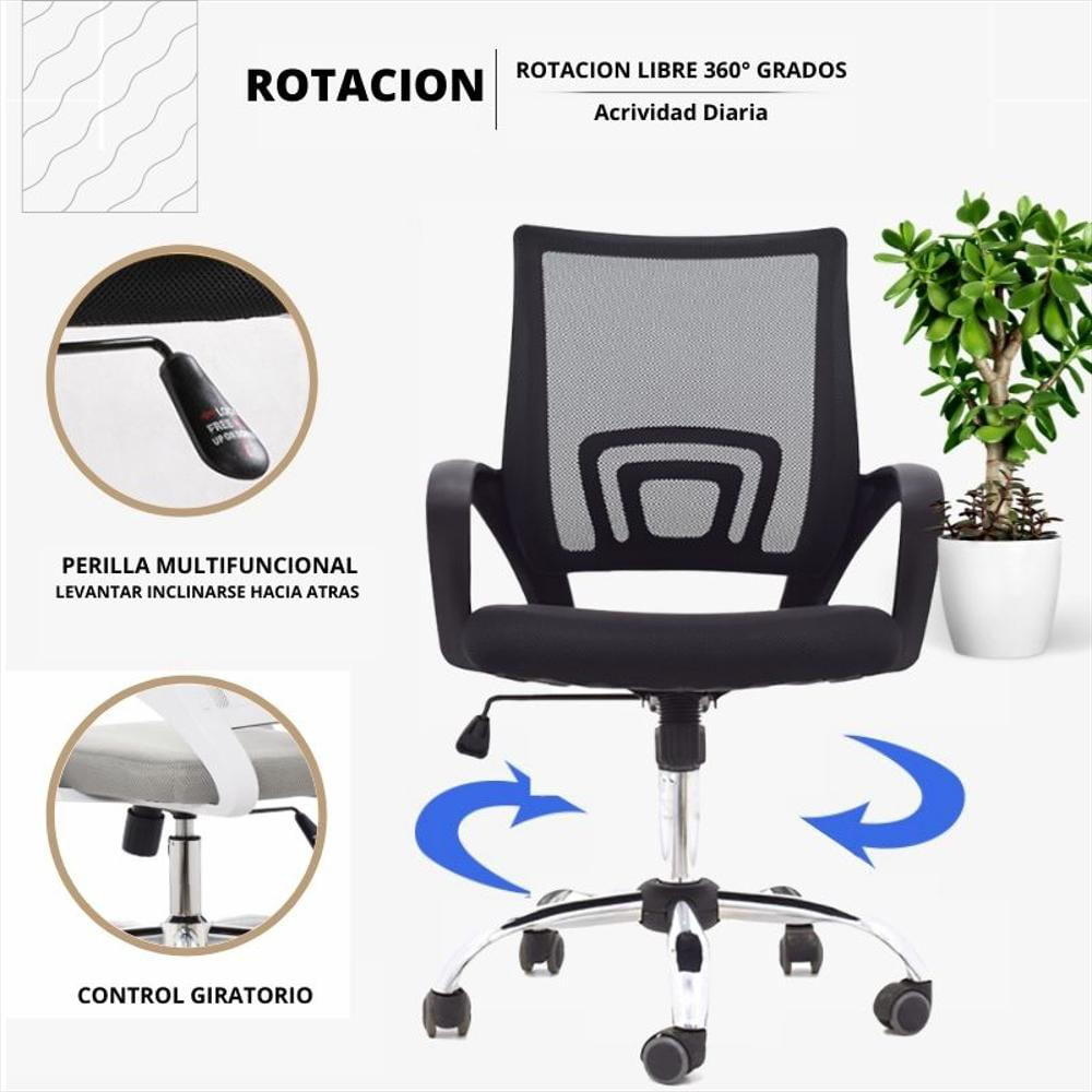 Silla De Oficina Colors Negro img #4