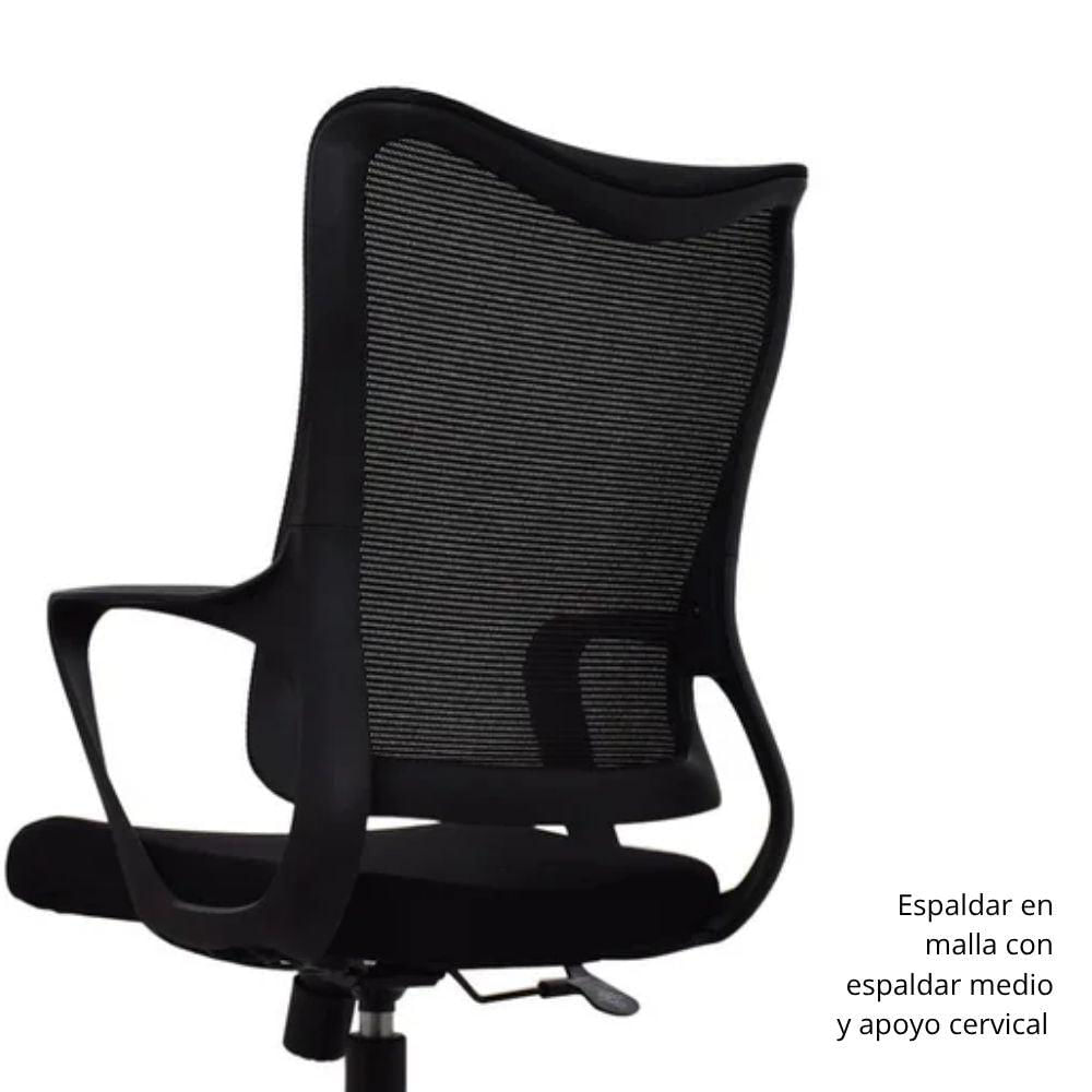 Silla De Oficina Slim Gerente Negra img #3