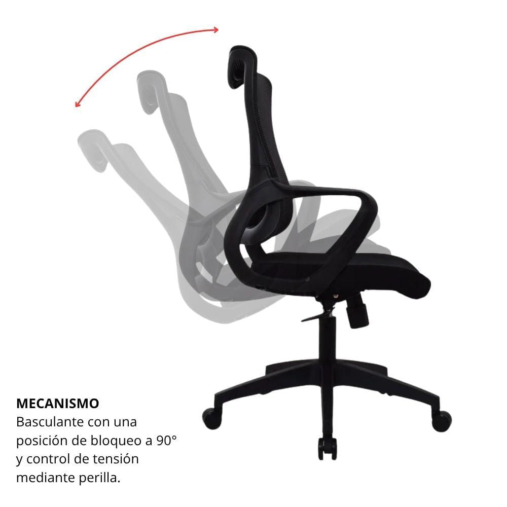 Silla De Oficina Slim Gerente Negra img #4