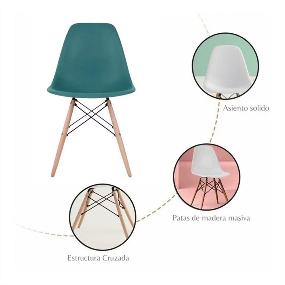 Silla Eames Verde Esmeralda img #3