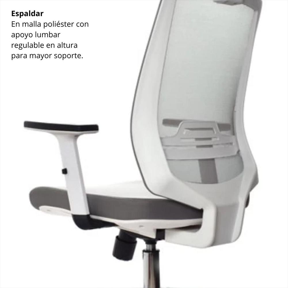Silla Presidencial Ergonomica Perla 120X48x51 Blanco img #2
