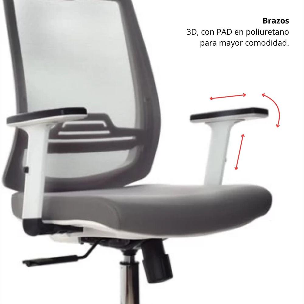 Silla Presidencial Ergonomica Perla 120X48x51 Blanco img #4