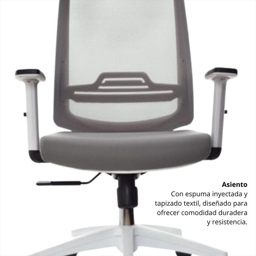 Silla Presidencial Ergonomica Perla 120X48x51 Blanco img #5