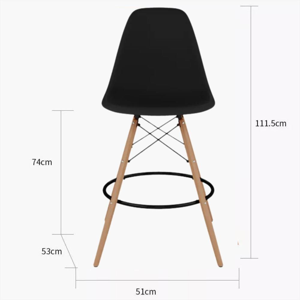 Silla De Barra Eames Negro img #4