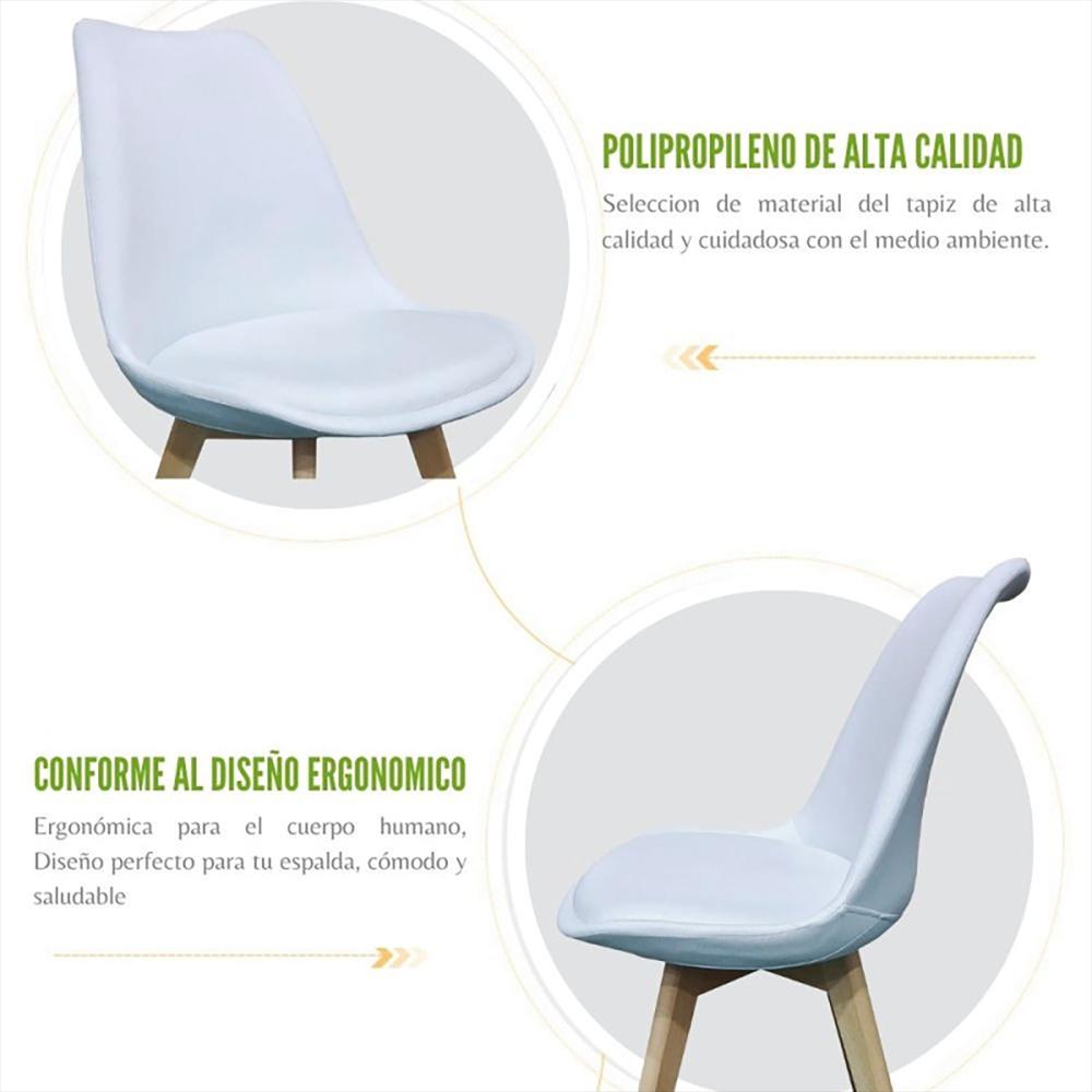 Silla Tapizada Milano Premium Blanco img #4