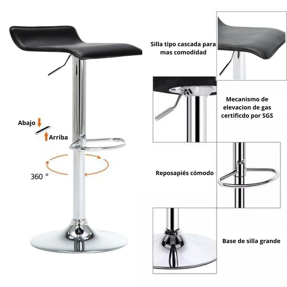 Silla De Barra Ambar Negro img #3