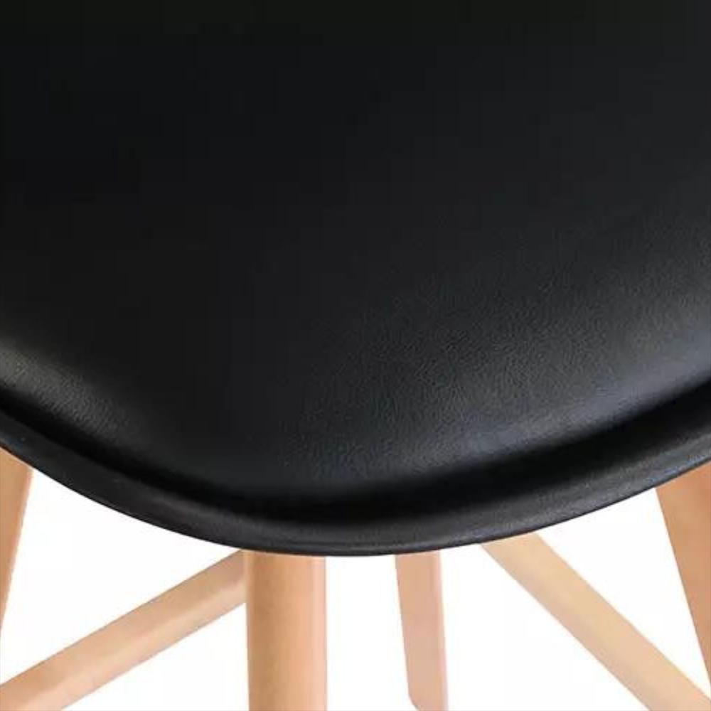 Silla De Barra Milano Tapizada Negro img #2