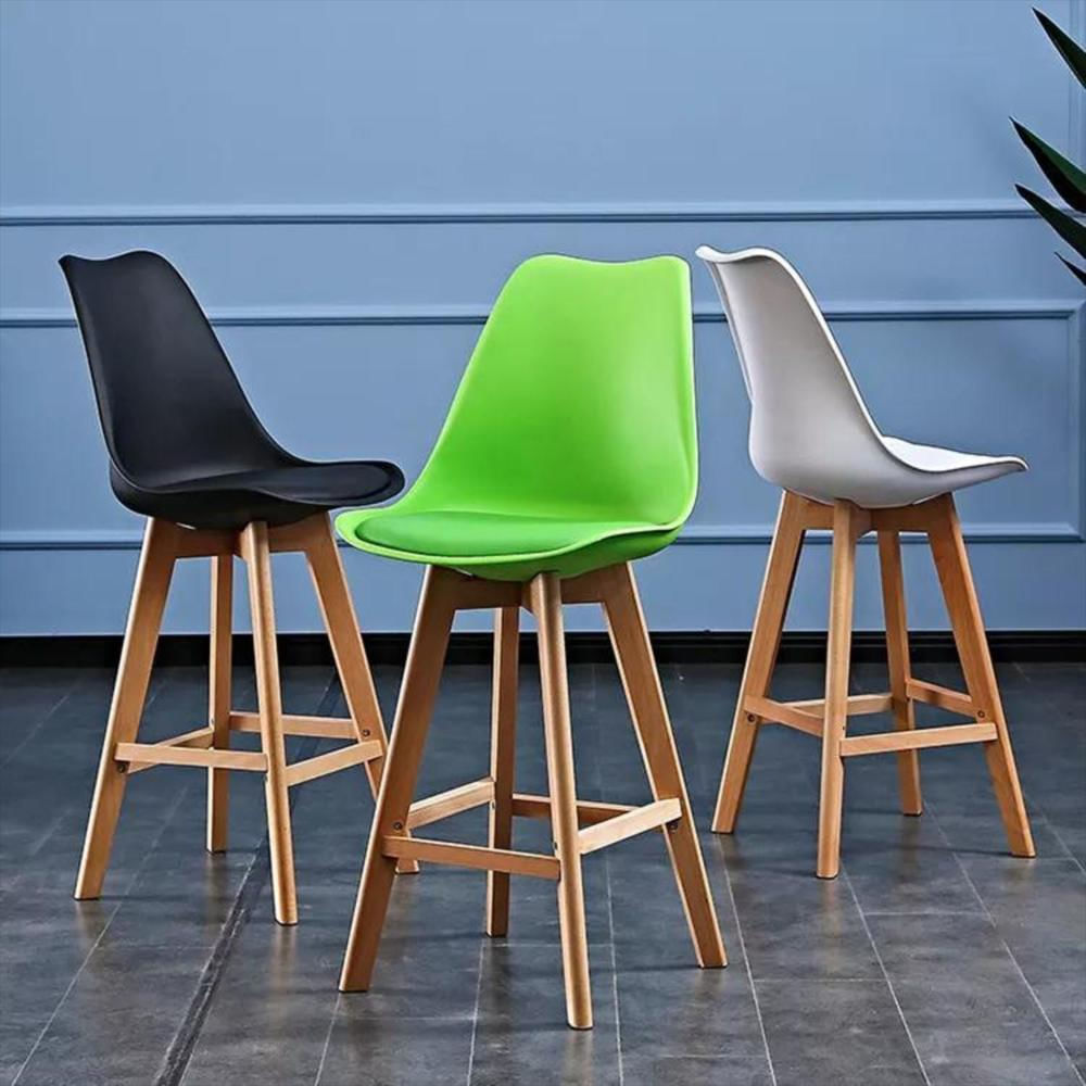 Silla De Barra Milano Tapizada Negro img #3