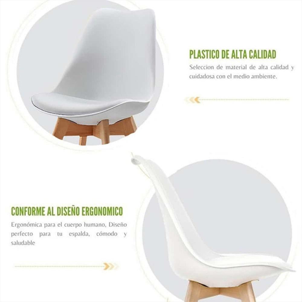 Silla Tapizada Milano Blanco img #3