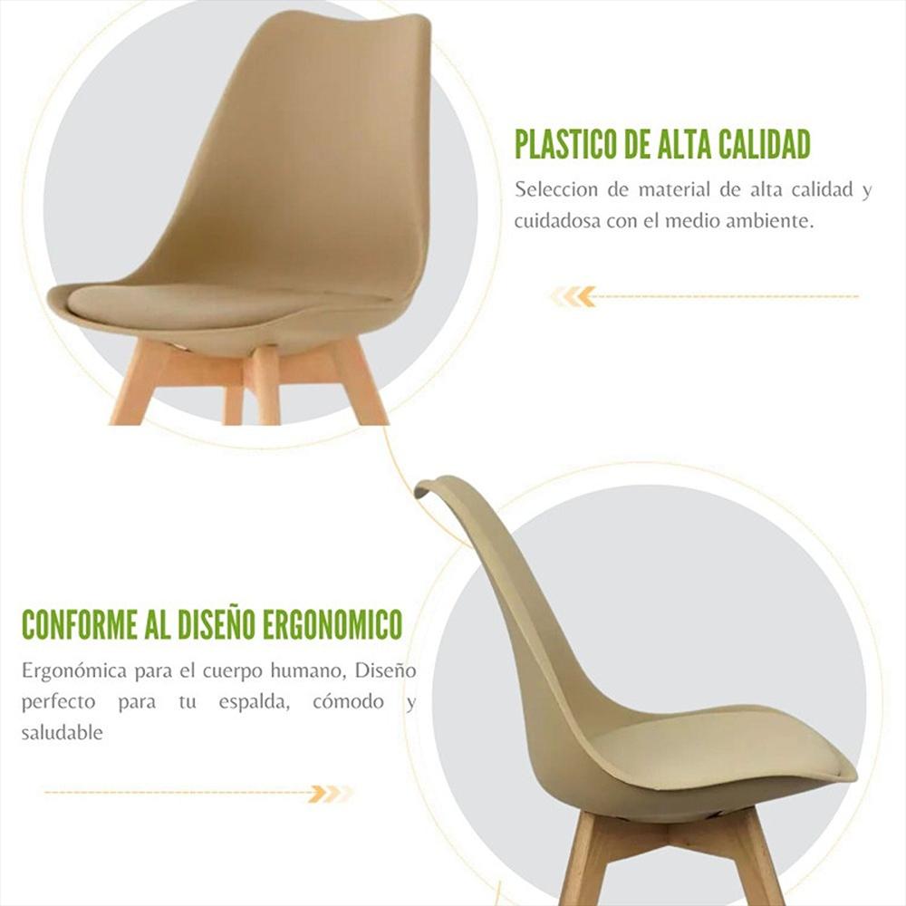 Silla Tapizada Milano Beige img #5