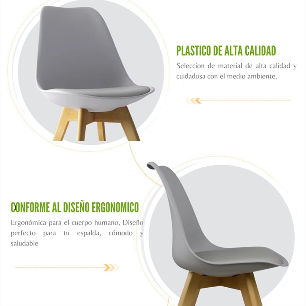 Silla Tapizada Milano Gris img #5
