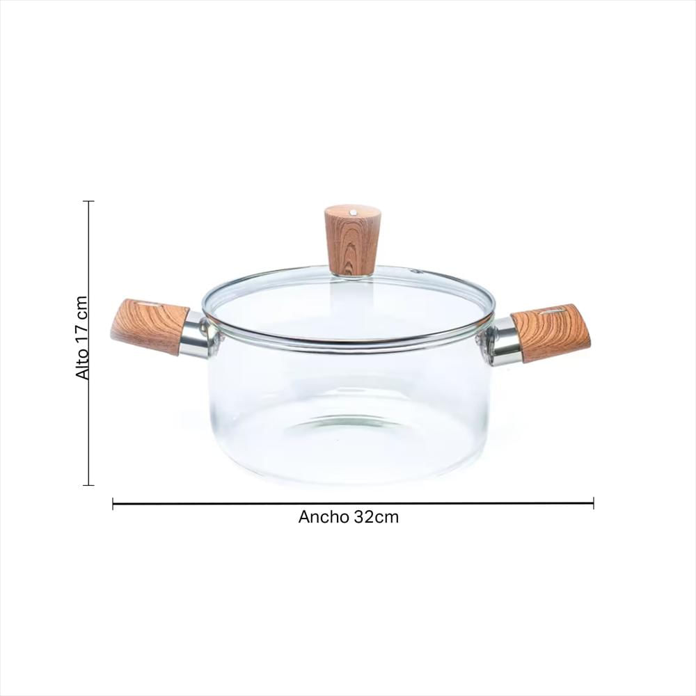Olla De Vidrio 2.5 Lt Mangos En Madera 3Dg250 7 Transparente img #4
