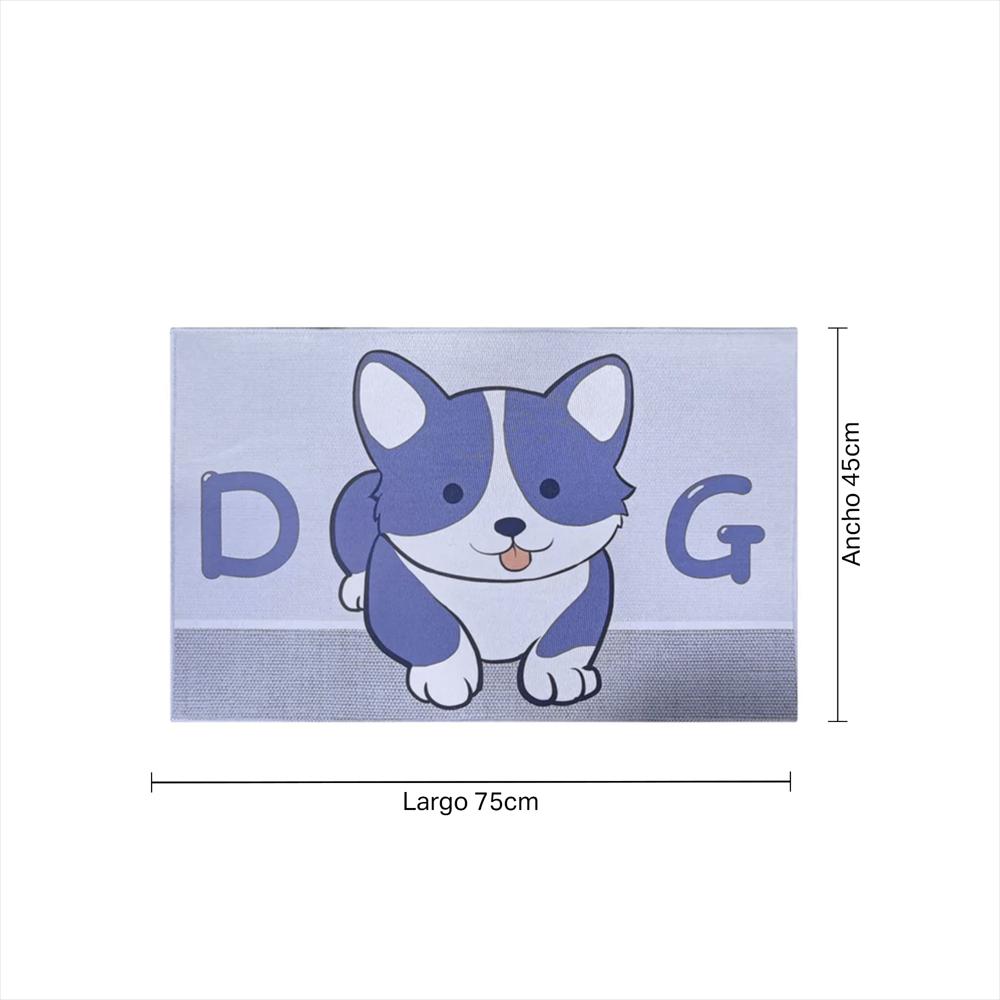 Tapete De Entrada Pet Impreso 45X75 Cm Fl En21dsp Azul img #4