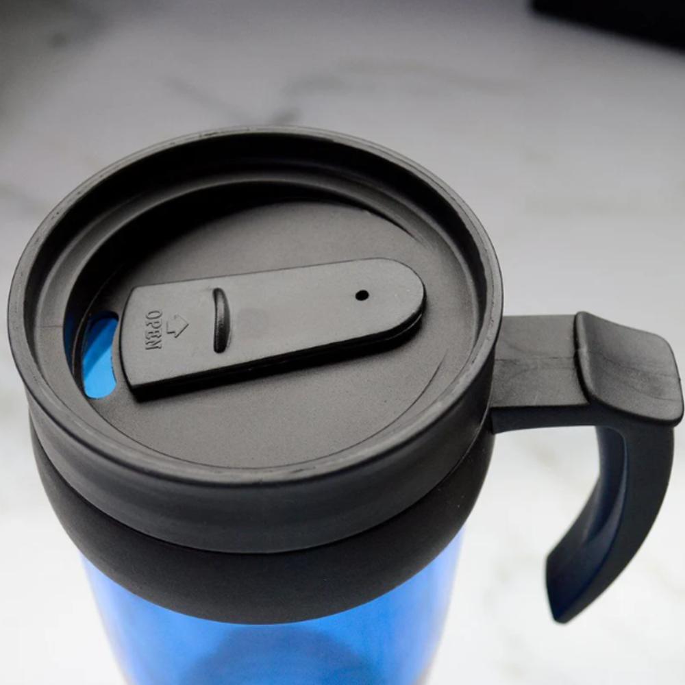 Mug Acrílico Doble Pared 450Ml Y Resistente Al Calor Con Tapa De Seguridad img #2