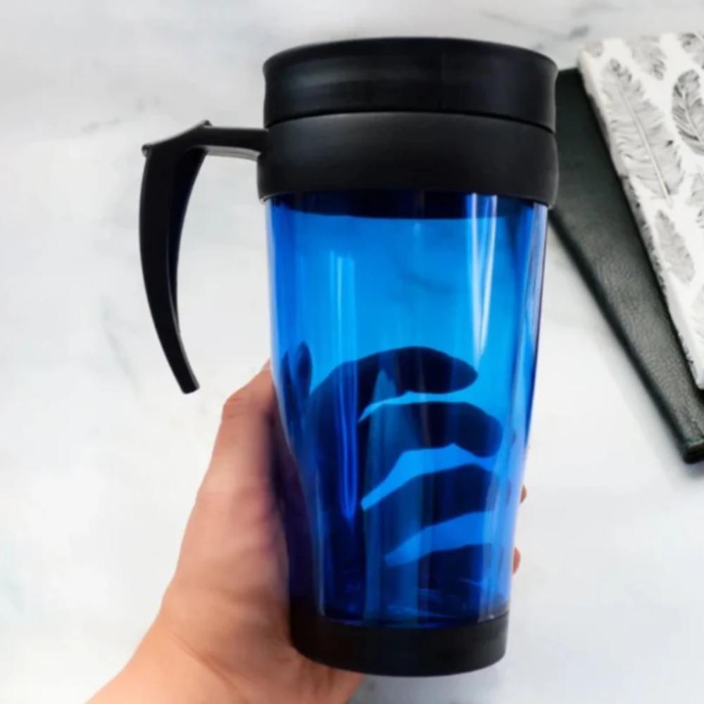 Mug Acrílico Doble Pared 450Ml Y Resistente Al Calor Con Tapa De Seguridad img #3