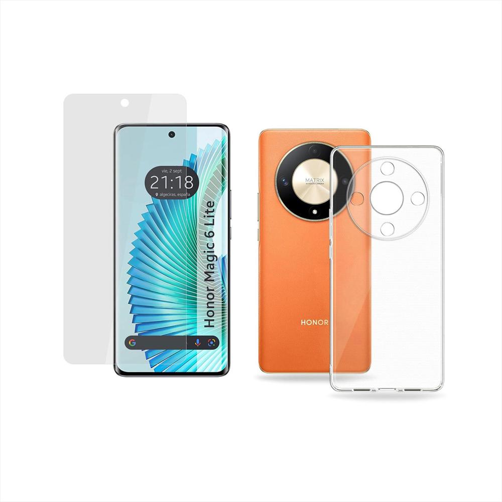 Funda Rígida Transparente Antichoque Y Hidrogel Hd Para Honor Magic 6 Lite img #1