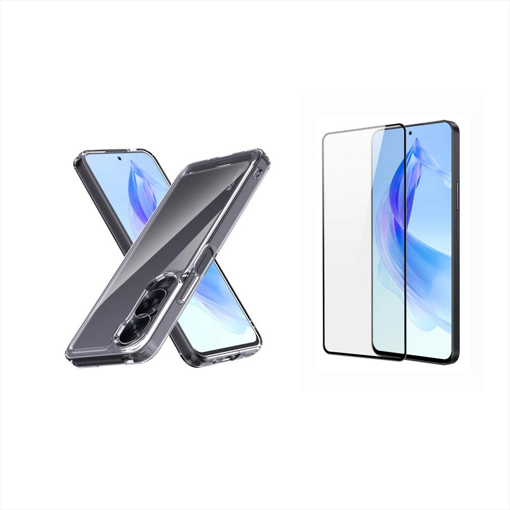 Funda Rígida Transparente Antichoque Y Vidrio Templado Para Honor 90 Lite img #1