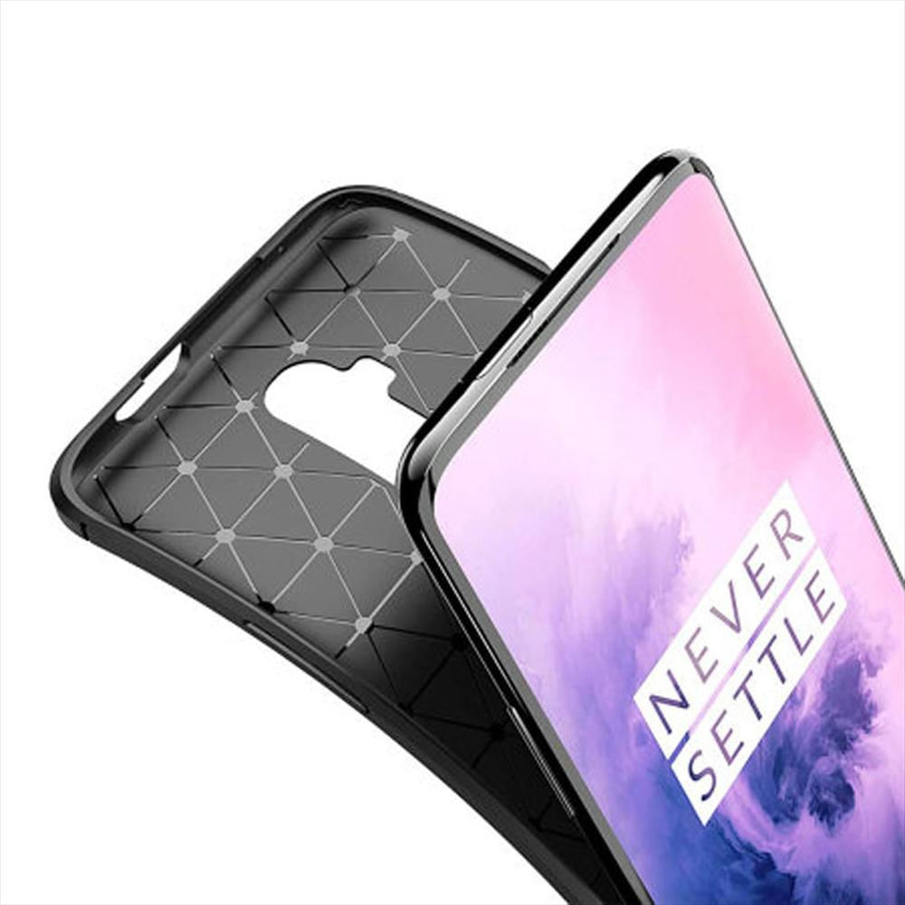 Funda Tipo Carbono + Vidrio Templado 3D Curvo Para Oneplus 7 Pro / 7T Pro img #5