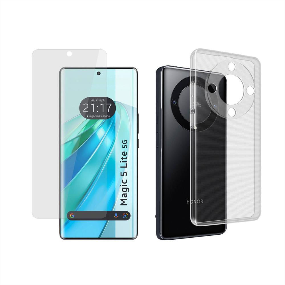 Funda Rígida Transparente Antichoque Y Hidrogel Hd Para Honor Magic 5 Lite img #1