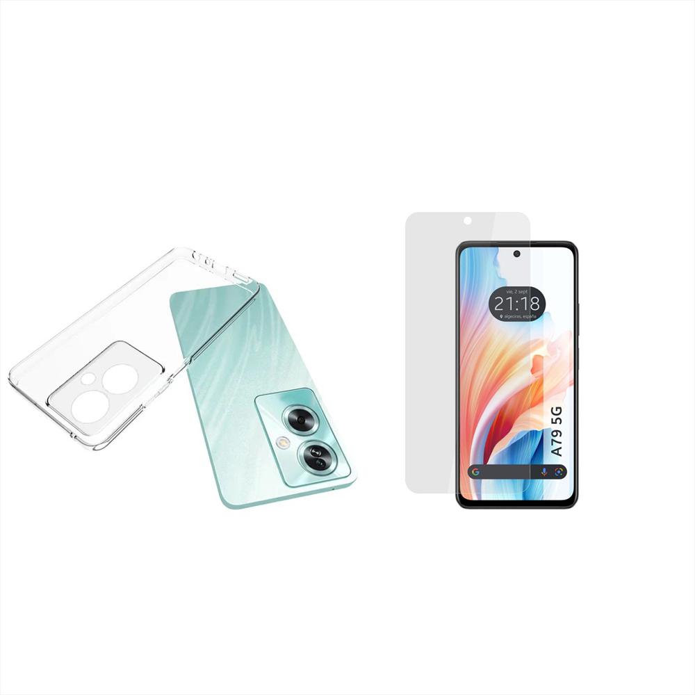 Funda Rígida Transparente Antichoque Y Hidrogel Hd Para Oppo A79 5G img #1
