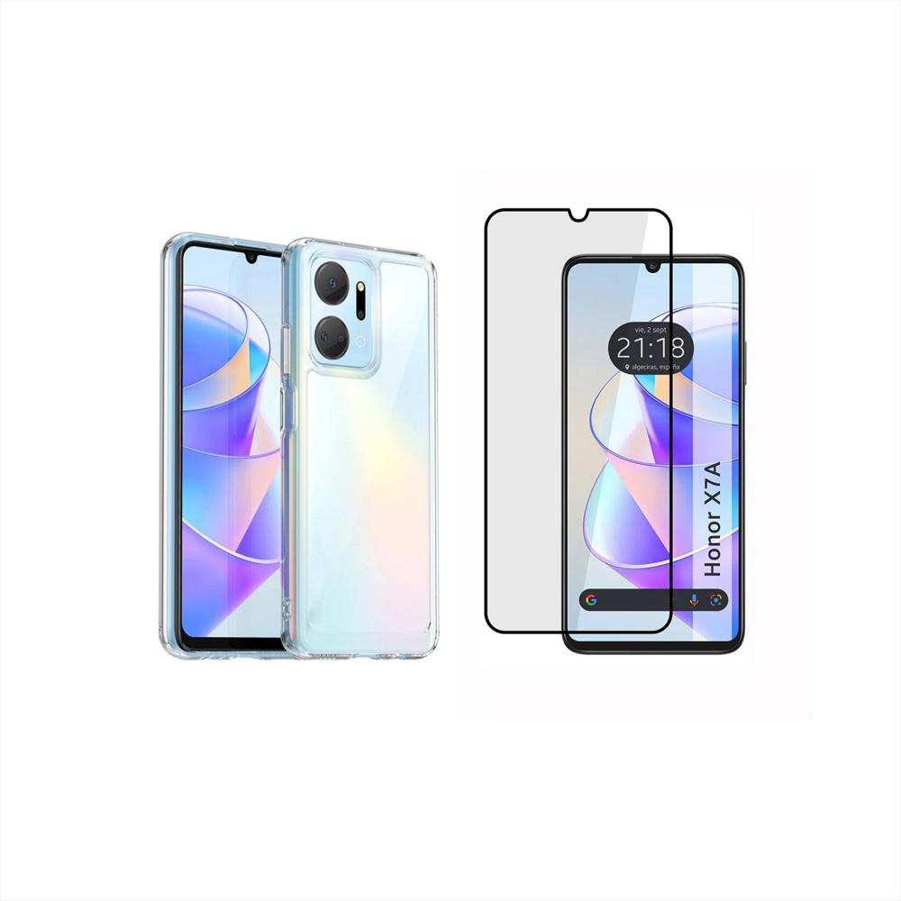 Funda Rígida Transparente Antichoque Y Vidrio Templado Para Honor X7a img #1
