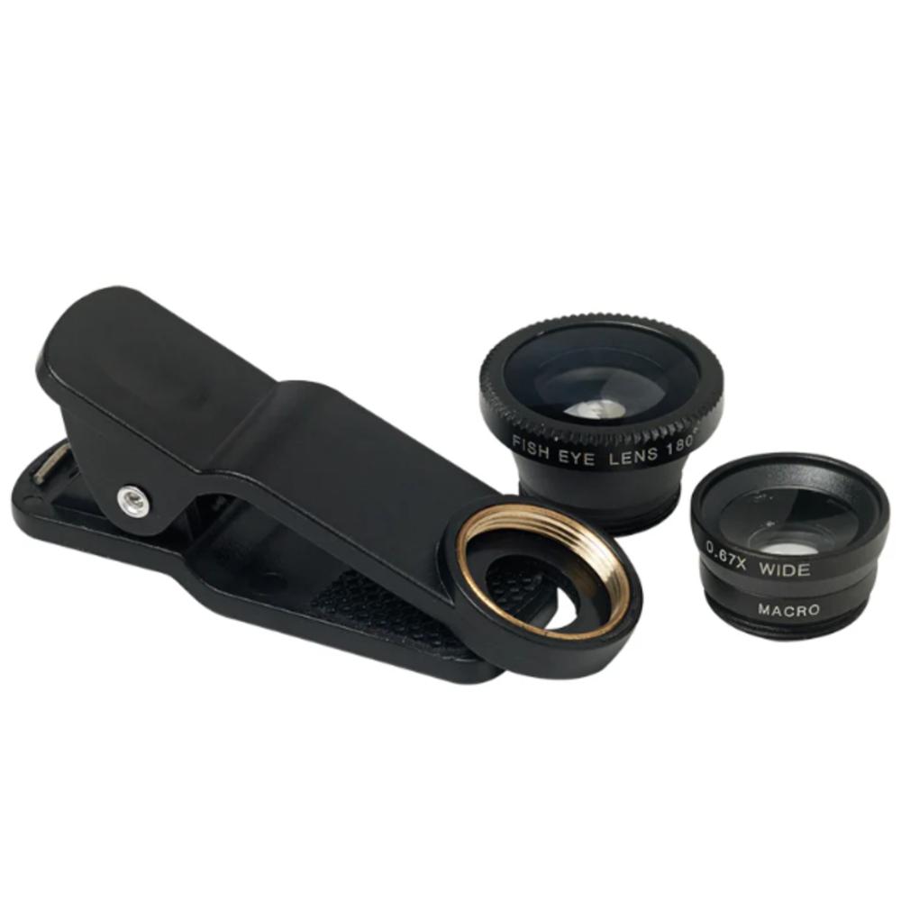 Set De Lentes Para Celular Macro, Gran Angular Y Ojo De Pez Con Clip img #1