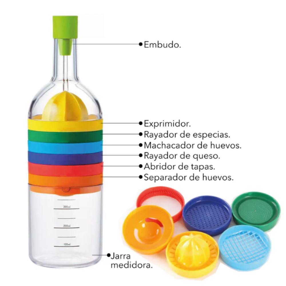 Set De Cocina 8 En 1 Botella Multiusos Utensilios Compactos Y Prácticos img #3