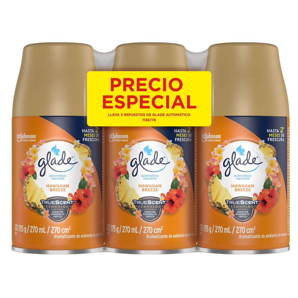 Ambientador GLADE mix repuesto aroma surtido (810  ml) img #1