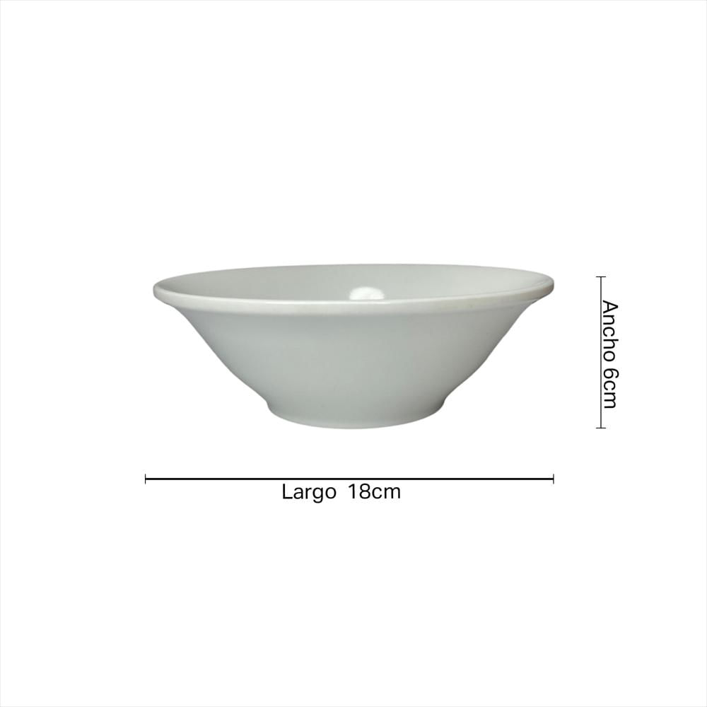 Plato Hondo Circular 17Cm En Melamina Jabw23001 Blanco img #4