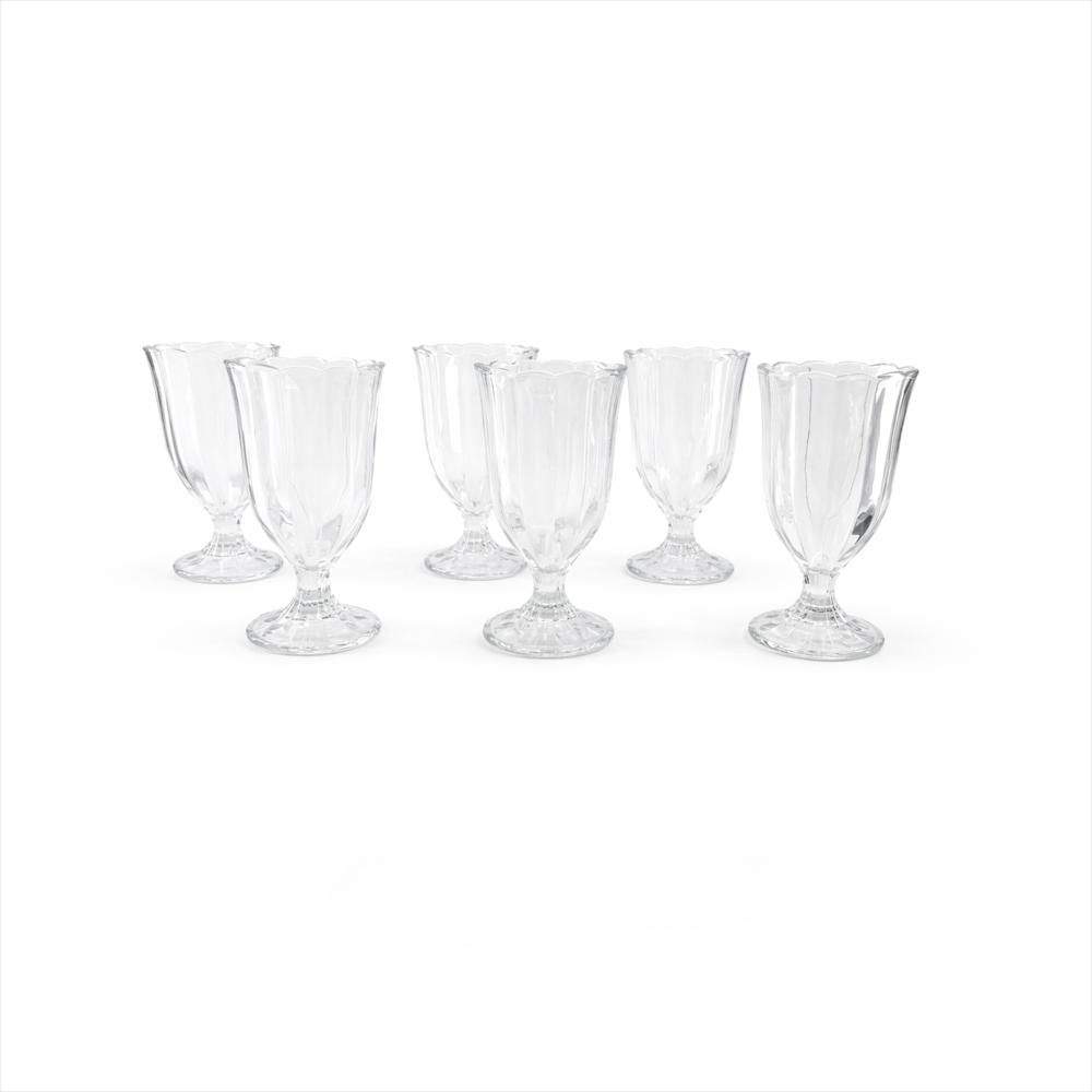 Set X6 Copas Borde Ondulado Oct Dk80457 Transparente img #1